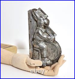 Antique chocolate mold Vintage tin mould Rabbit Jazz band Music Musician