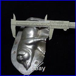 Antique metal Chocolate Mold larger Pig Dresden Germany Anton Reiche #4587 vtg