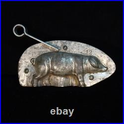 Antique metal Chocolate Mold small Pig Germany Dresden Anton Reiche 12 8553 vtg Antique metal Chocolate Mold small Pig Germany Dresden Anton Reiche 12 8553 vtg