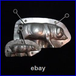 Antique metal Chocolate Mold small Pig Germany Dresden Anton Reiche 12 8553 vtg Antique metal Chocolate Mold small Pig Germany Dresden Anton Reiche 12 8553 vtg