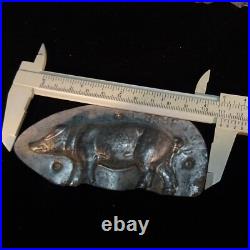 Antique metal Chocolate Mold small Pig Germany Dresden Anton Reiche 12 8553 vtg Antique metal Chocolate Mold small Pig Germany Dresden Anton Reiche 12 8553 vtg
