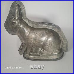 Antique metal bunny chocolate mold