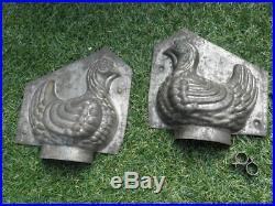 Antique mould Mold chocolate chicken Ice cream Candy french century old pastry