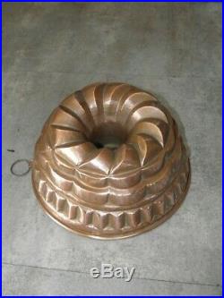 Antique mould Mold copper cake chocolate Ice cream french century pastry dessert