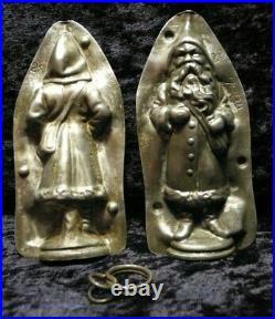 Antique old chocolate mold Santa Claus / Father Christmas Anton Reige Dresden
