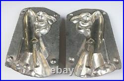 Antique or Vintage Wien Large Rabbit Riding Rocket Chocolate Mold Easter Bunny