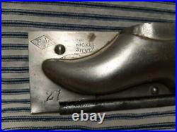 Antique shoe solid Nickel Silver B-M Chocolate Candy Mold