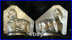 Antique vintage chocolate candy mold shape figure running horse