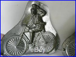 Anton REICHE 7871 MAN ON BICYCLE CHOCOLATE MOLD ANTIQUE VINTAGE