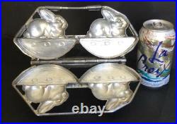 Anton Reiche 25738 Double Rabbit Bunnies Egg Hinged Antique Chocolate Candy Mold