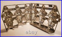 Anton Reiche Antique 3 Santa Chocolate Hinged Mold Germany Used Anton Reiche Antique 3 Santa Chocolate Hinged Mold Germany Used