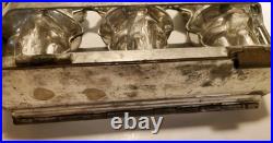 Anton Reiche Antique 3 Santa Chocolate Hinged Mold Germany Used Anton Reiche Antique 3 Santa Chocolate Hinged Mold Germany Used