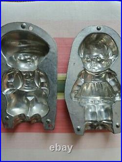 Anton Reiche Antique Metal German Chocolate Mold Boy & Girl Campbell Kids