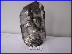 Anton Reiche antique chocolate mold rabbit with basket and stick