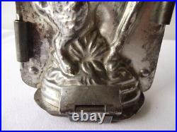 Anton Reiche antique chocolate mold rabbit with basket and stick