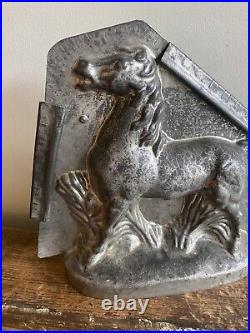 BEAUTIFUL. Rare Antique Chocolate Mold Mould Large Early Standing Horse. Sommet