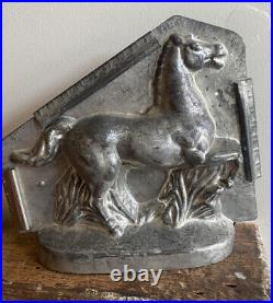 BEAUTIFUL. Rare Antique Chocolate Mold Mould Large Early Standing Horse. Sommet