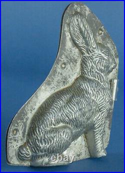 Bunny Rabbit Chocolate Double Mold withClip, Antique Ca 1890-1920s