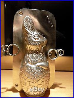 Bunny Rabbit In An Egg Chocolate Mold Molds Vintage Antique N/15572