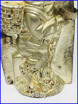 CH12 Easter Bunny Rabbit Chocolate Mold Antique German 1910's