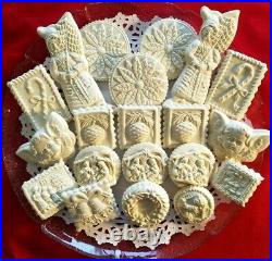 COLLECTIBLE Springerle Butter Cookie Paper Cast Stamp Press Mold EIGHT LEAVES