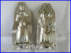 Chocolate Mold/107 Father Christmas in Long Robe, Bag of Toys Vintage Antique