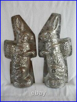 Chocolate Mold 17 Rabbit Sitting Up-Basket on Back Collectible Antique Vintage