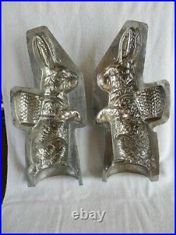 Chocolate Mold 17 Rabbit Sitting Up-Basket on Back Collectible Antique Vintage