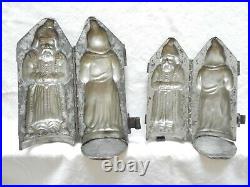 Chocolate Mold/216 French Father Christmas Set of 4 Molds Antique Vintage