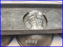 Chocolate Mold Dancing Pig Chinese Face Foo Man Choo Antique Heavy 3 Egg Shaped