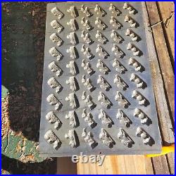 Chocolate Mold Metal, 56 Molds. Easter Themed. Rabbits, Ducks. Very Old