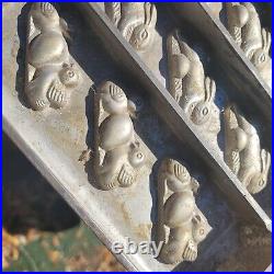 Chocolate Mold Metal, 56 Molds. Easter Themed. Rabbits, Ducks. Very Old