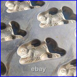 Chocolate Mold Metal, 56 Molds. Easter Themed. Rabbits, Ducks. Very Old