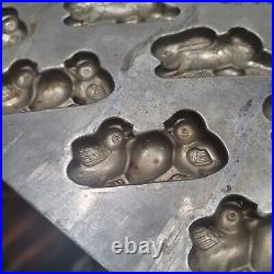 Chocolate Mold Metal, 56 Molds. Easter Themed. Rabbits, Ducks. Very Old