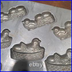 Chocolate Mold Metal, 56 Molds. Easter Themed. Rabbits, Ducks. Very Old