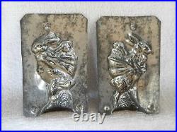 Chocolate Mold Mother Rabbit, Baby in Back Collectible Antique Vintage