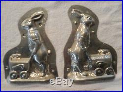 Chocolate Mold Mother Rabbit Pushing Baby Carriage Collectible Antique Vintage