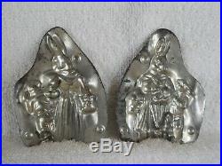 Chocolate Mold Mother Rabbit with Boy Rabbit Collectible Antique Vintage