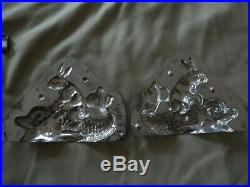 Chocolate Mold Rabbit Riding Fish Collectible Antique Vintage