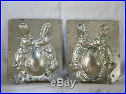 Chocolate Mold Rabbits Nose-to-Nose Collectible Antique Vintage