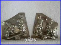Chocolate Mold Rabbits on a See-Saw Collectible Antique Vintage