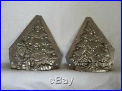 Chocolate Mold Santa With Tree Collectible Antique Vintage