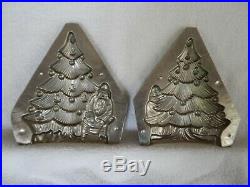 Chocolate Mold Santa With Tree Collectible Antique Vintage