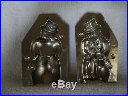 Chocolate Mold Snowman with Pipe, Broom, and Scarf Collectible Antique Vintage