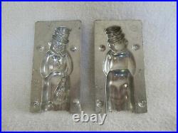 Chocolate Mold Snowman, withBroom, Smoking a Pipe Collectible Antique Vintage