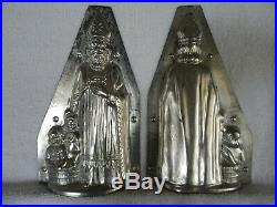 Chocolate Mold St Nicholas, with 2 Children in Tub Collectible Antique Vintage