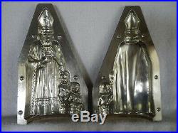 Chocolate Mold St Nicholas, with 2 Children in Tub Collectible Antique Vintage