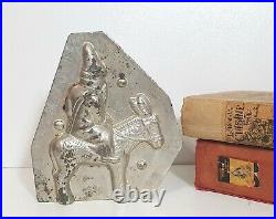 Chocolate mold Antique Santa Clause with donkey Tin mold Christmas