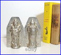 Chocolate mold Antique Santa Clause with toys Tin mould Christmas Kitchen