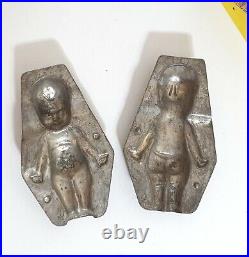Chocolate mold Antique tin mould Metal Baby Little child Kitchen Christmas decor